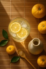 Yuzu Citrus Infused Drink with Ice