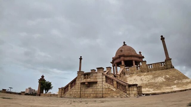 Time-lapses of moving cloud and jehangir Kothari Parade & Bin Qasim Park Clifton Karachi 