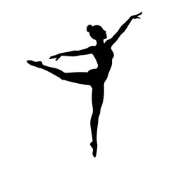 silhouette of a woman ballet dancer