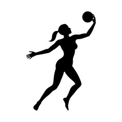 silhouette of a basketball players who serve the ball