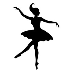 silhouette of a woman who doing ballet dancer