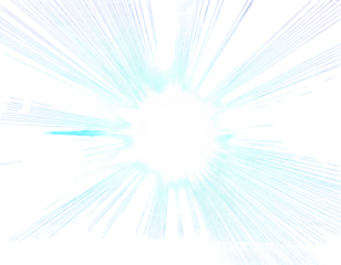 Bright, radiant light bursts outward in a radial explosion of blue and white