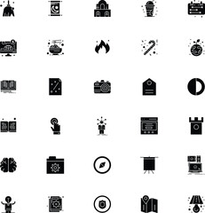 Collection of diverse vector icons representing various concepts and objects