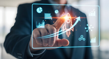 Fototapeta premium Boost your business with innovative technology for fast, scalable growth