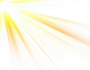 Brilliant light bursts from a bright sun, casting long shadows across a dark silhouette