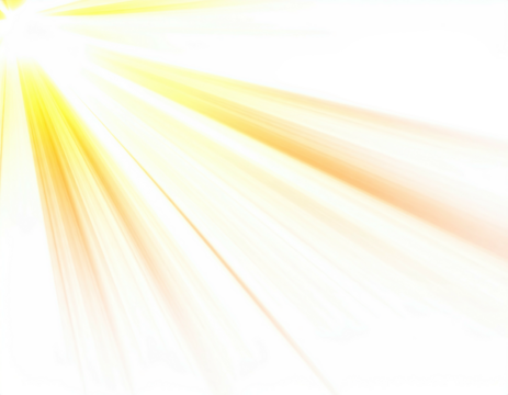 Brilliant light bursts from a bright sun, casting long shadows across a dark silhouette