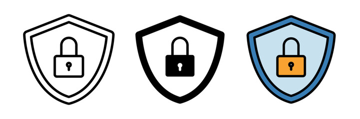 Secure icon symbol sign vector icons illustrations for graphic design.