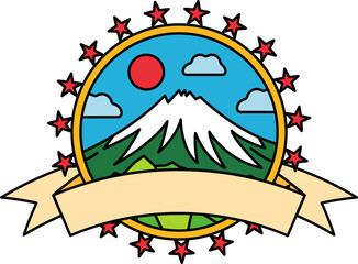 logotype of a Mountain landscape