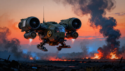 航空支援型の軍事ロボット