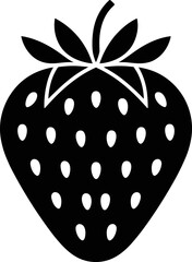 Iconic Strawberry Silhouette for Packaging and Branding Concepts in Food and Beverage Industries