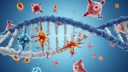 3D Animation of DNA Replication Process with Animated Cells - Powered by Adobe