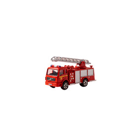3D Render Fire Truck Transparent