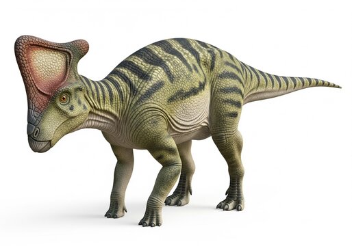 Lambeosaurus, white background