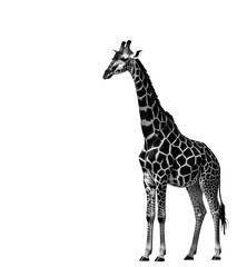Obraz premium giraffe isolated on white background