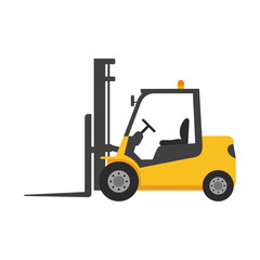 Flat Illustration of a Forklift