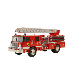 3D Render Fire Truck Transparent