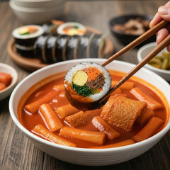 korean_tteokbokki_with_gimbap_traditional_street_food