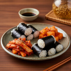 mini_kimbap_korean_food_with_kimchi_and_radish
