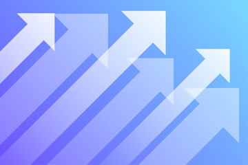 青い上昇する矢印の背景素材	
