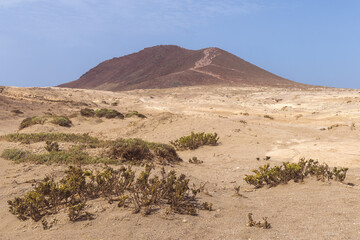 Scenic View of Montaña Roja at El Medano in Tenerife During a Sunny Day, Tenerife