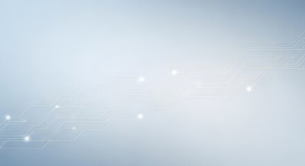 Abstract light blue background with glowing lines and dots creating a digital effect look