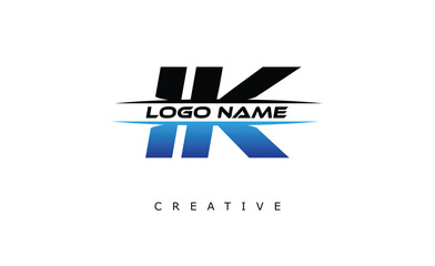 Fototapeta premium IK Creative Dynamic Logo Design Modern Company Branding Design Creative Monogram Latter Mark.