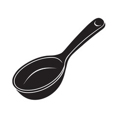 Wooden Scoop Spoon Silhouette Design