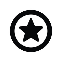 Minimal Black Star Favorite Icon for UI/UX Design