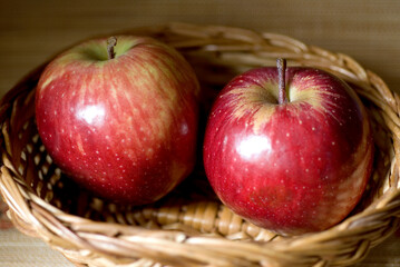red apples in a basket