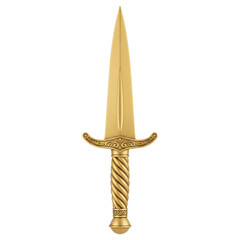 Ornate golden fantasy dagger with a decorative hilt
