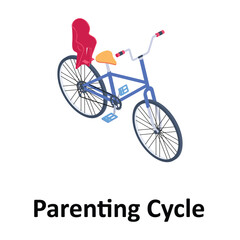 Parenting Cycle Vector icon which can easily modify or edit