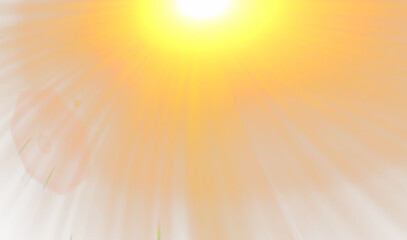 Bright light rays burst from heaven, illuminating dark and orange space.
