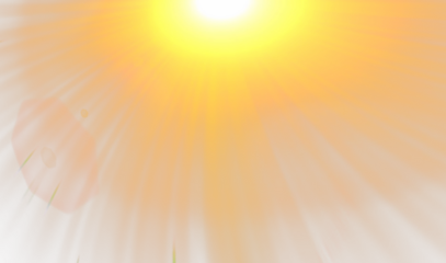 Bright light rays burst from heaven, illuminating dark and orange space.
