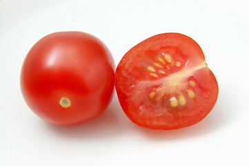 tomatoes on a white background