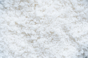 close up flower of sea salt crystals, food concept.