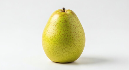 Perfectly Ripe Green Bartlett Pear Isolated on White Background for Healthy Food Concepts