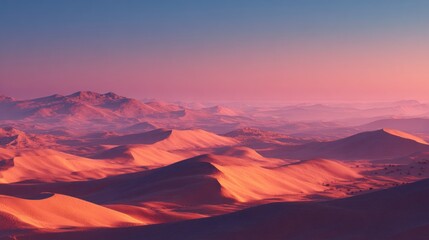 Desert mountains sunrise