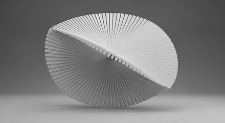 Abstract sphere shape made of many thin slices, 3d illustration a captivating design element for modern projects and creative endeavors