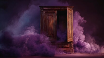 Empty wardrobe doorway fantasy