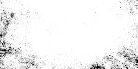 Black grunge dust speck overlay texture on white background.