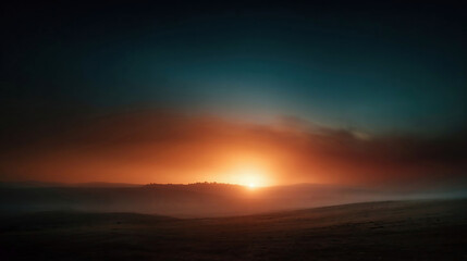 Fototapeta premium nature background with mystical sunset