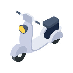 Motor Scooter Vector icon which can easily modify or edit