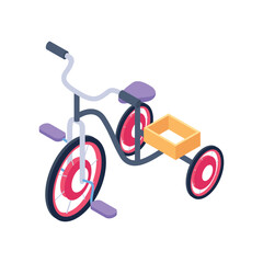 Child Tricycle Vector icon which can easily modify or edit