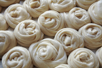 dumplings on a white background