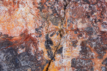 Multicolor Stone Rock Texture Red Orange Background