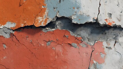 Cracked Peeling Wall
