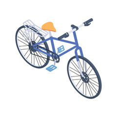 Blue Cycle Vector icon which can easily modify or edit