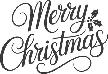 Merry christmas calligraphy vector festive holiday season art