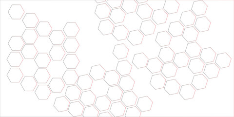abstract geometric mesh cell texture modern futuristic wallpaper, white 3D render hexagonal geometric structure background. Hexagonal honeycomb pattern background with space for text.