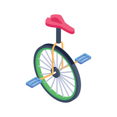 Unicycle Vector icon which can easily modify or edit